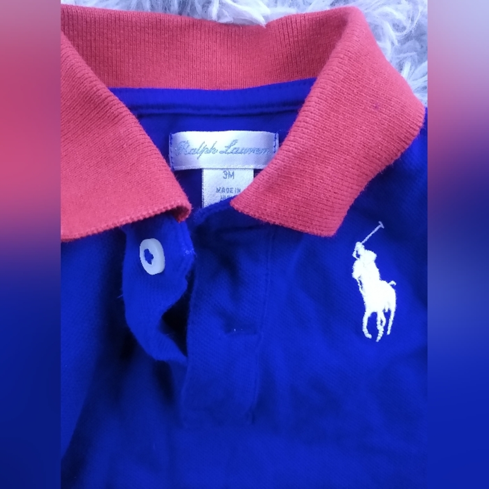 Polo by Ralph Lauren Blue Toddler Romper - Picture 3 of 3